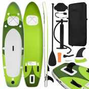 VIDAXL napihljiva SUP deska zelene barve 360x81x10 cm