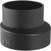 Geberit PEHD redukcija (zožitev) 50x40 asimetrična kratka, črne barve (HDPE drenaža)