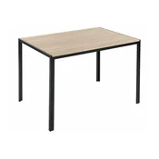 Miza Berwyn 1473 Svetel les, Črna, 76x80x120cm, MDF plošča, Kovina