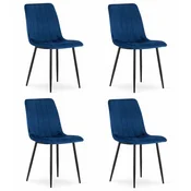 BE LAVA stol - temno moder žamet x 4