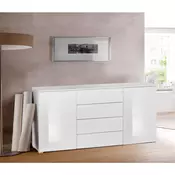 KOMODA 165/80/40 cm bela, bela visoki sjaj