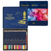 Akvarel olovke u boji Deli Finenolo - EC129, 24 boje, u metalnoj kutiji