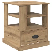 Vidaxl Nočna omarica artisan hrast 50 x 50 x 60 cm Konstruiran les