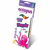 OCTOPUS Drvene boje 12/1 triangular sa zlatno-srebrnom i gratis zarezac unl-0431
