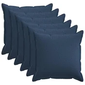 vidaXL Prevleka za blazino 6 pcs HOUTEN Modra 60 x 60 cm Lažni lanu