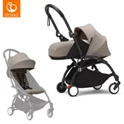 stokke yoyo3 otroški voziček 2v1 newborn pack 0+ taupe (black frame)