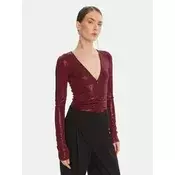 Patrizia Pepe Bodi 8M1735 J276 Bordo rdeča Regular Fit