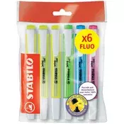 Stabilo STABILO osvetljevalec swing cool FLUO, ekološko pakiranje 6 kom, (21656057)
