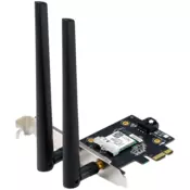 ASUS PCE-AXE5400 Tri-Band WiFi 6E (802.11ax), BT 5.2, 6GHz, 160MHz, OFDMA, WPA3, 2 zunanji anteni, PCIe mrežna kartica - 90IG07I0-ME0B10