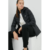 Pernata jakna Puma za žene, boja: crna, za prijelazno razdoblje