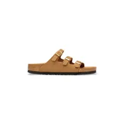 Birkenstock natikači z ravnim podplatom ženski nubuck Florida