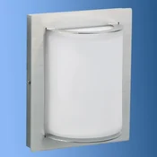 Albert Leuchten Zunanja stenska svetilka Semicircolare 16,5 cm - opal, siva - Steklo