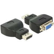 adapter DELOCK, DisplayPort (M) na VGA (Ž), črn