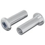 Vidaxl Zaklepna matica 2 szt. srebrna M6 x 25 mm Jeklo