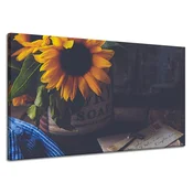shumee Platno s sliko Sončnično cvetje vintage 120x70