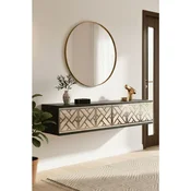Hanah Home komoda Arex 120, 120 cm, antracit / travertin / srebrna