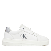 Calvin Klein Jeans Nizke superge srebrna/bela