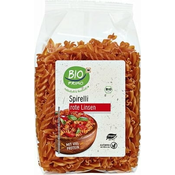 Bio Fusilli/Spirelli z rdečo lečo