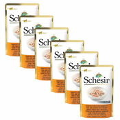 Schesir cat tuna in piščančji fileju z rakci 6x85 g