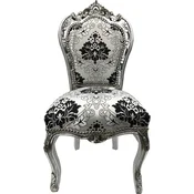 Casa Padrino baroque dining room chair silver pattern/silver - Handmade antique style chair with elegant pattern - Dining room furniture in baroque style - Baroque furniture