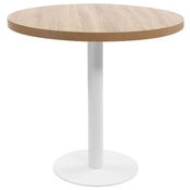 vidaXL Bistro miza svetlo rjava 80 cm mediapan