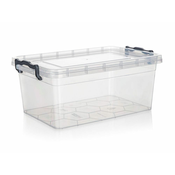 Škatla za shranjevanje GEMA 9l, 36,5x24,5x15,5cm, pokrov, sponka, plastika, SHE/TRA