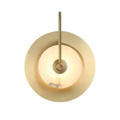 Viokef LED-stenna svetilka Samira, medenina, O 25 cm, umetni kamen/kovina - Dnevna soba/jedilnica - medenina, bela