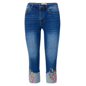 KOROSHI Kavbojke moder denim/žafran/rdeča/bela