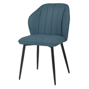 Modern Living STOL, les, kovina, tekstil modra