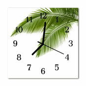 tulup.si Steklena kvadratna ura Palm listi 30x30 cm