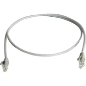 Telegärtner RJ45 omrežni priključni kabel CAT 6 U/UTP 2 m sive barve z zaščito pred gorenjem, brez halogena Telegärtner