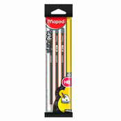 Grafitna olovka Maped, Black Peps, HB, narančasta / siva, 3/1 blister