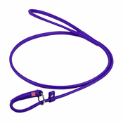 WAUDOG Okrogla usnjena ogrlica, povodec za psa vijolična 13 mm