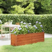 Povišena vrtna gredica boja hrde 160 x 40 x 45 cm celik COR-TEN