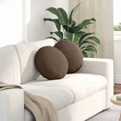 Jastucici za sjedenje 2 pcs Smeda O40 x 13 cm tkanina