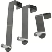 Tendance obešalnik za na vrata, inox, 3 kosi