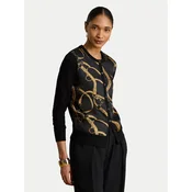 LAUREN RALPH LAUREN Pletena jopica 200P13977001 Črna Regular Fit