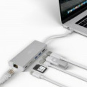 Goobay Goobay 6 ulaza USB kombinirani Hub Sa USB-C utikacem, Metalno kucište Srebrna