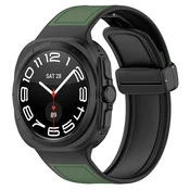 Silikonski pas Techsuit W056 za Samsung Galaxy Watch Ultra 47mm/Galaxy Watch Ultra 2 - zelen