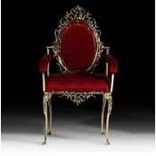 Casa Padrino luxury baroque dining chair bordeaux red/gold - Baroque style dining room furniture