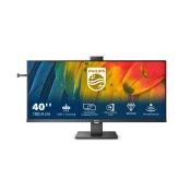 Monitor Philips 101,6 cm (40) 40B1U5601H 3440x1440 120Hz IPS 4ms HDMI DisplayPort 2xUSB-C 100W DP-Out 4xUSB3.2 HAS Kamera Zvočniki  3H sRGB121% KVM RJ45 HDR10 Serija 5000 Kamera