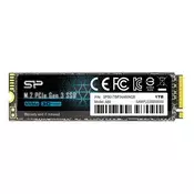 SILICON POWER SSD 1TB M.2 NVMe A60 SP001TBP34A60M28 crna