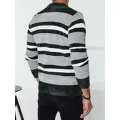 Sweter męski w paski szary Dstreet