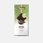 Čokolada tamna stevia 60% Torras 100g