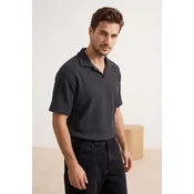 Trendyol Muška majica Tmnss25Po00045, Crna