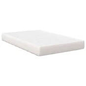 Vidaxl Vzmetnica z vzmetnico krema 120 x 190 cm blago