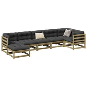 7-dijelni set vrtnih sofa od impregnirane borovine