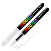 Akrilni marker M&G MOCALO, s čopičasto konico - bel 663