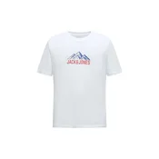 JACK & JONES Majica JJROCHE temno modra/temno rdeča/bela