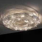 Knikerboker Confusione - stropna svetilka LED, 20-svetloba. - Dnevna soba/jedilnica - Dizajn - aluminijasto siva - Kovina